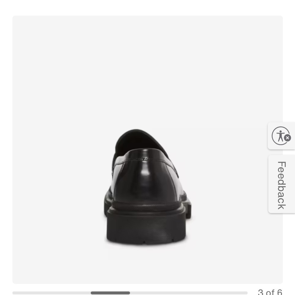 Steve Madden Black Leather Loafers - Picture 2 of 8